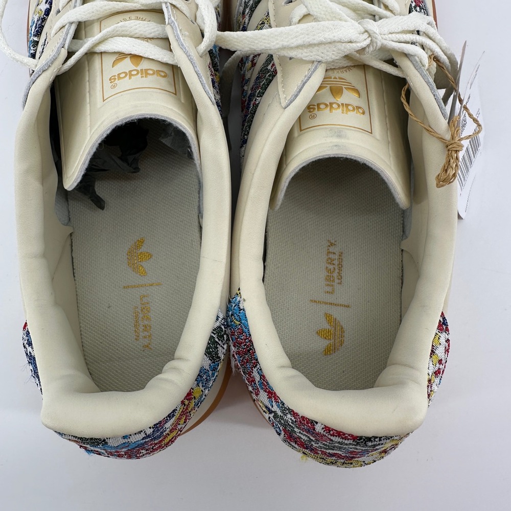 Adidas Gazelle Bold Liberty London Floral Cream Gum Platform Sneakers GZ2165 - Picture 8 of 10